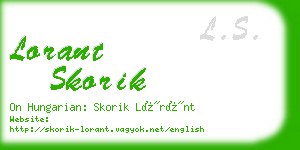 lorant skorik business card